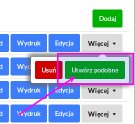 Nowa pomocna funkcja – Utwórz zlecenie podobne!