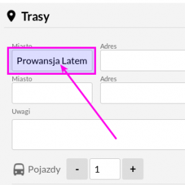 Co mogę wpisać w pole miasto?