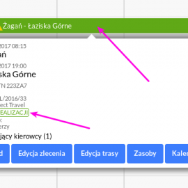 Statusy i kolory zleceń turystycznych