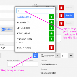 Nowy dodatkowy mechanizm przypisywania autobusów i kierowców w trasach