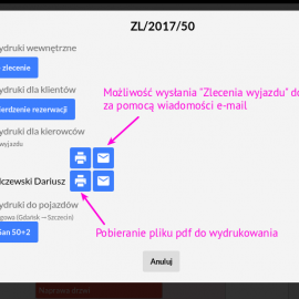 Wysyłanie i potwierdzanie zleceń przez kierowców prosto z kalendarza tras