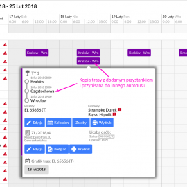 Kopiowanie tras liniowych prosto w kalendarzu