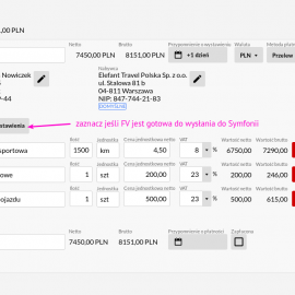 Integracja modułu Faktury z programem Symfonia handel