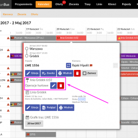 Hurtowa edycja tras liniowych z widoku Kalendarza!